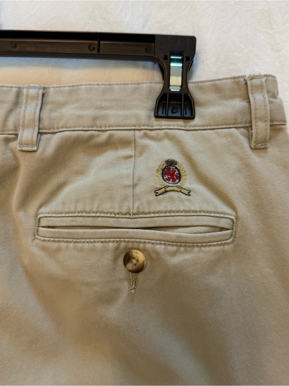 Tommy Hilfiger Pleated Khaki Chinos - Light Khaki, 100% Cotton - Picture 3 of 7